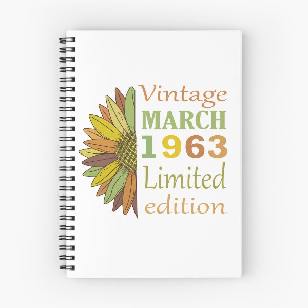 Item preview, vintage march 1963 limited edition, 59 Year Old Gifts Vintage 1963 Limited Edition 59th Birthday designed and sold by SimoSaladain.