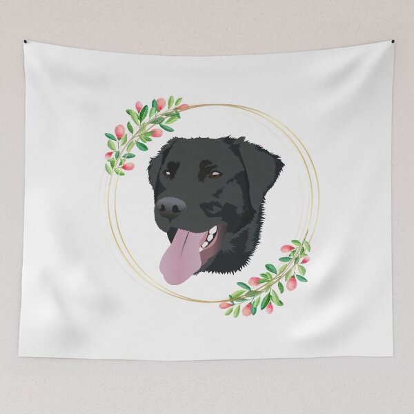 Item preview, Black Lab Flower Frame designed and sold by KCPetPortraits.