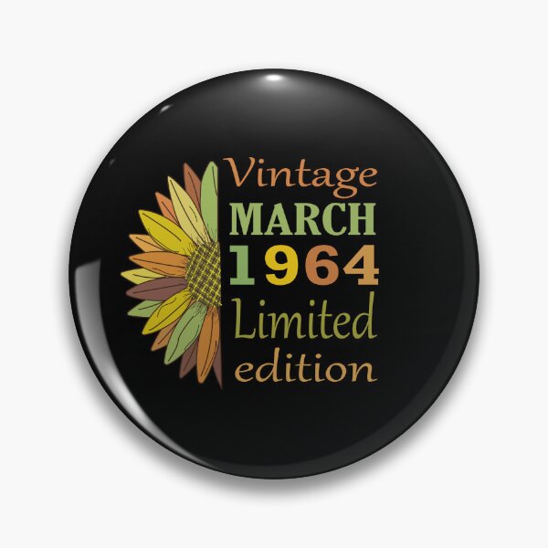 Item preview, vintage march 1964 limited edition, 58 Year Old Gifts Vintage 1964 Limited Edition 58th Birthday designed and sold by SimoSaladain.