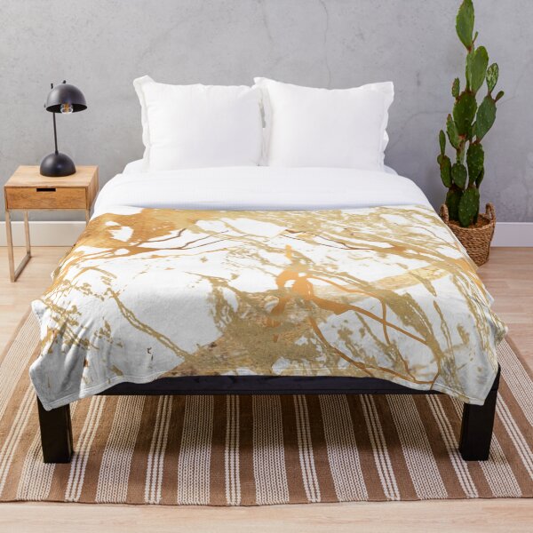 Item preview, Gold Marble Vibrant Gold Vined Pattern - All over Print design designed and sold by hintprint.