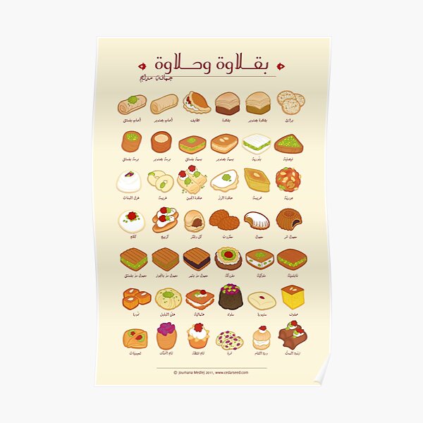 Baklawa et Halawa (arabe) Poster