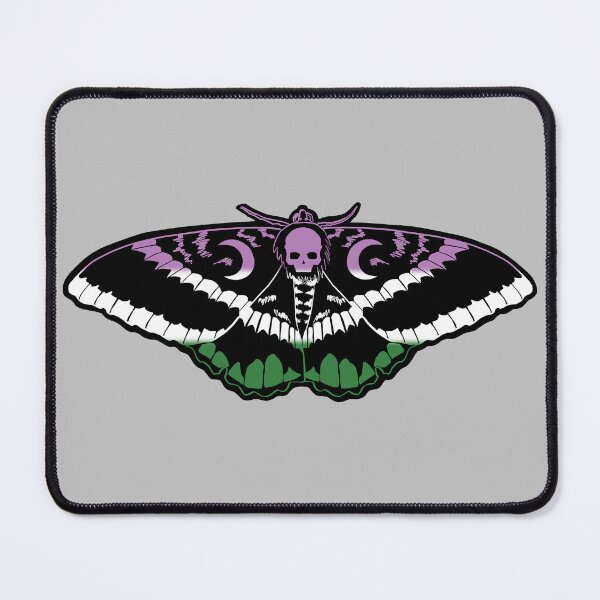 Item preview, Genderqueer Pride Flag Death‘s Head Hawkmoth designed and sold by PainAndBrushes.