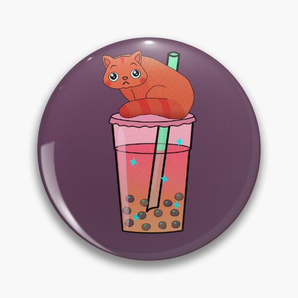Item preview, Cat drinking boba tea milk  designed and sold by lazarosdesign.
