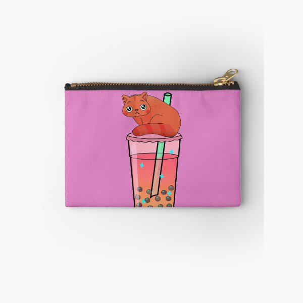 Item preview, Cat drinking boba tea milk  designed and sold by lazarosdesign.
