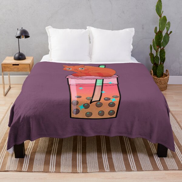 Item preview, Cat drinking boba tea milk  designed and sold by lazarosdesign.
