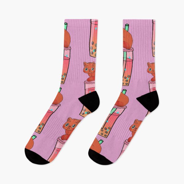 Item preview, Cat drinking boba tea milk  designed and sold by lazarosdesign.