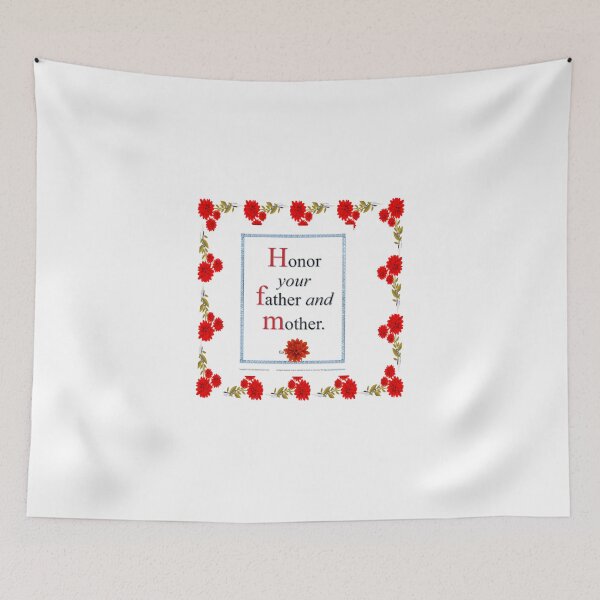 Item preview, Honor Your Father And Mother Scripture designed and sold by Lololingyou.