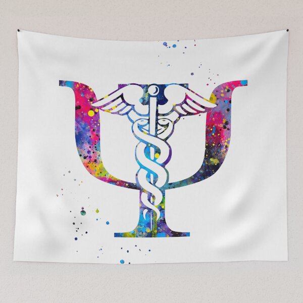 Item preview, Psychiatry Symbol Psi and Rod of Asclepius designed and sold by EvasDreams.