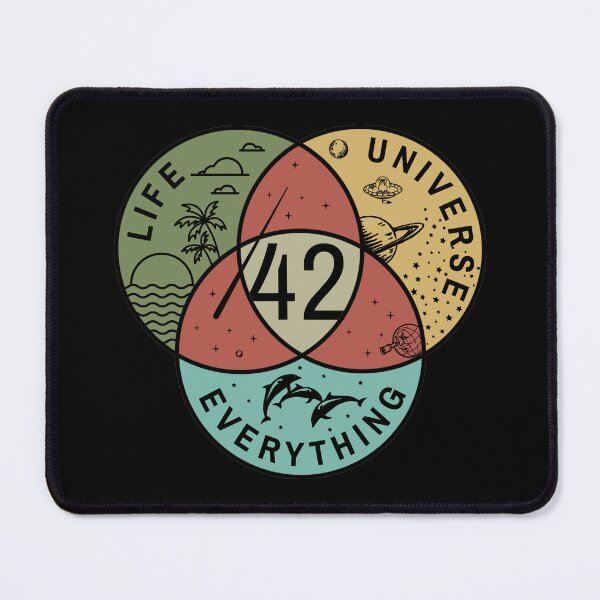 Item preview, Life The Universe And Everything, Venn Diagram designed and sold by ThreadsNouveau.