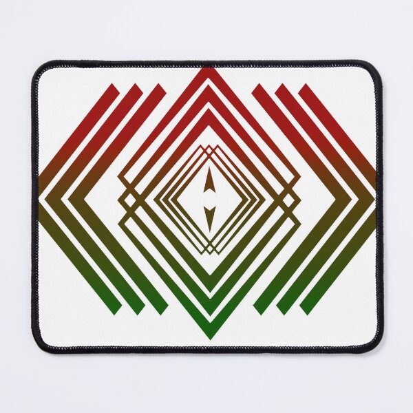 Item preview, Red and green lines in the shape of diamonds designed and sold by Bigrow.