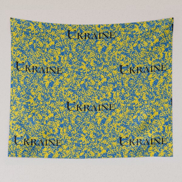 Item preview, Ukraine Abstract Flag with Text designed and sold by SilverFantasy.