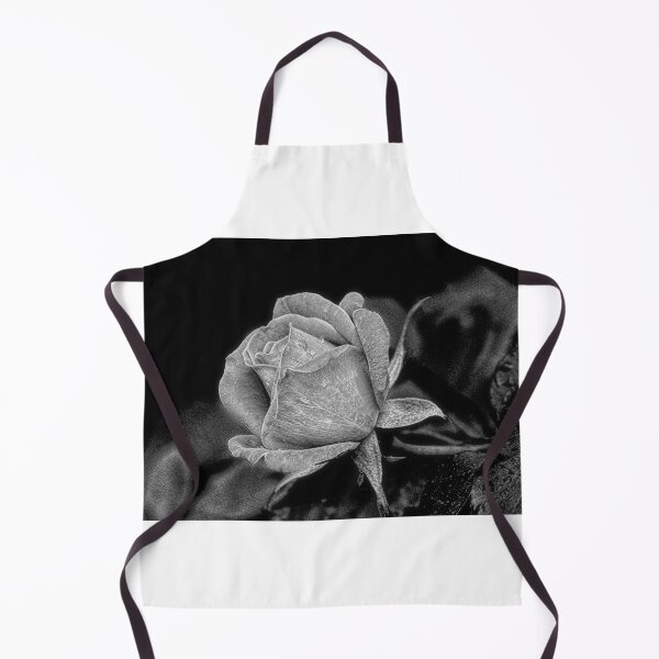 Item preview, Black & white rose bud with dew designed and sold by Bonnie's Playground.