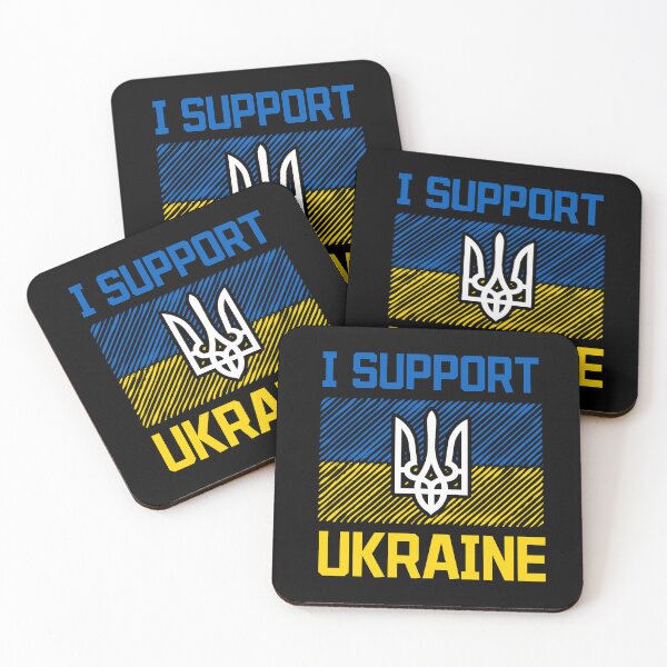 Item preview, I Support Ukraine Ukrainian Flag Emblem designed and sold by BettyGrantStore.