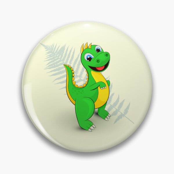 Item preview, Bebé de dinosaurio verde de Сartoon con barriga amarilla designed and sold by Kdo-it.