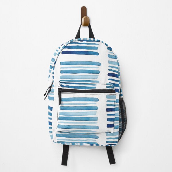 Item preview, Contemporary Blue Watercolor Stripes - Abstract Art designed and sold by Courtney Matulewicz.