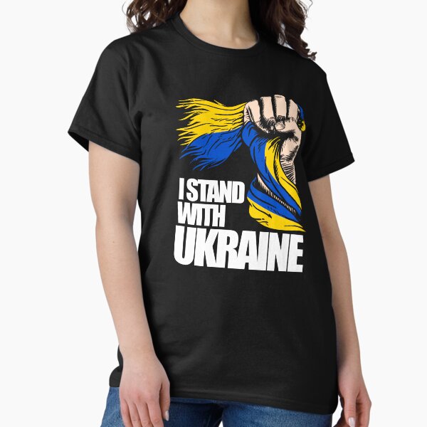 Item preview, I Stand With Ukraine Fist Ukranian Colors designed and sold by BettyGrantStore.