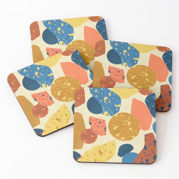 Item preview, amarillo naranja azul terrazo granito piedra designed and sold by Sylvain Combe.