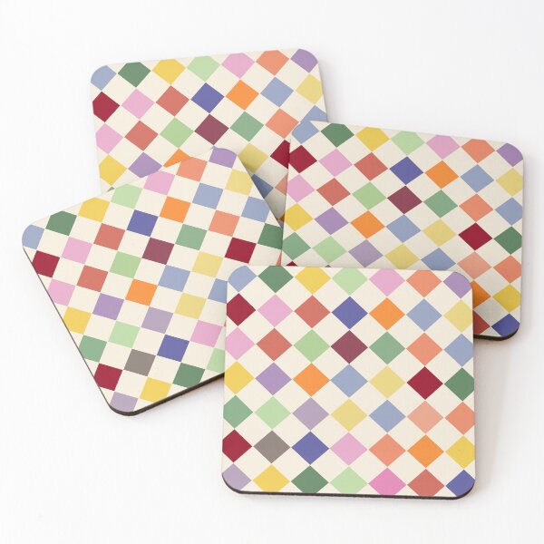 Aperçu de l'œuvre Damier incliné coloré créée et vendue par STUDIO MORE Los Angeles.
