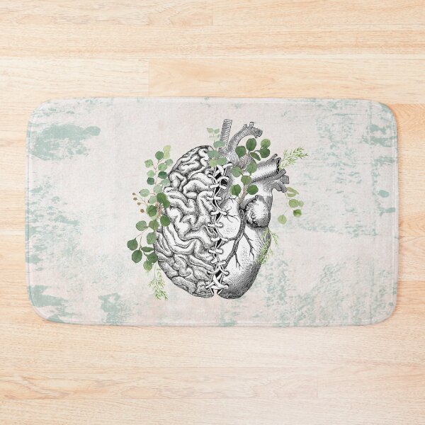 Item preview, Right balance between brain and heart, leaves eucalyptus, tied, laces, ribbon for tying designed and sold by Collagedream.