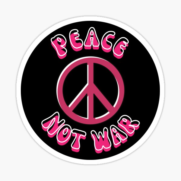 Item preview, Peace Not War with CND peace logo - innuendo pink designed and sold by BTCelebration.