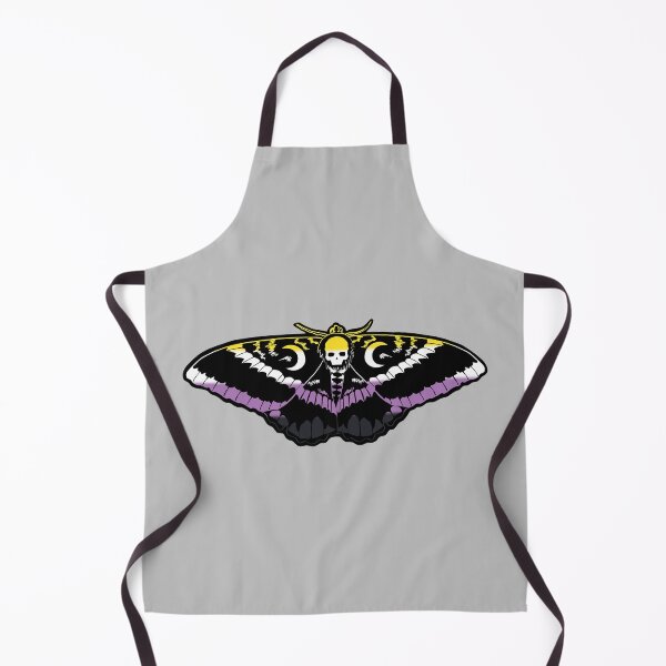 Item preview, Non Binary Pride Flag Death‘s Head Hawkmoth designed and sold by PainAndBrushes.