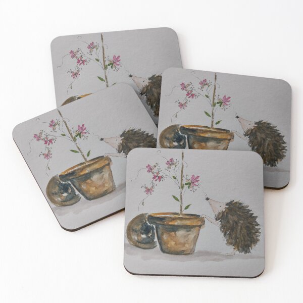 Item preview, Hedgehog and honeysuckle designed and sold by CaffGillArt.