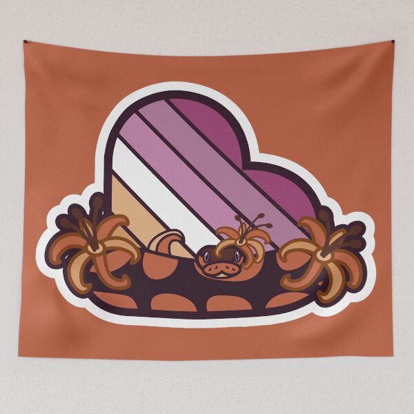 Item preview, Love Snakes & Flowers - Orange designed and sold by Nerdynoods.