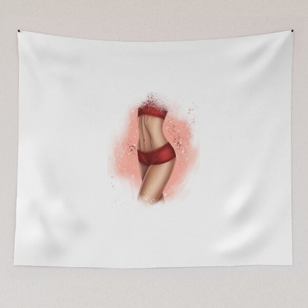 Item preview, Female torso in red lingerie designed and sold by Iris777.