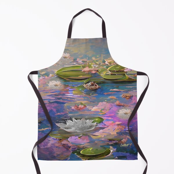 Item preview, The White Lotus - Impressionism Water Lilies painting - Yoga - Abstract Art - White Lotus designed and sold by CattlettArt.