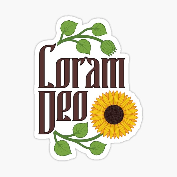 Coram Deo Sunflower Sticker