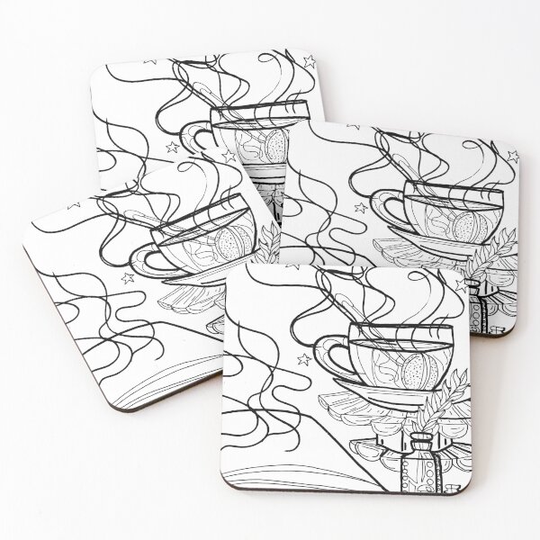 Item preview, tea and a spell book designed and sold by Niina  Niskanen.