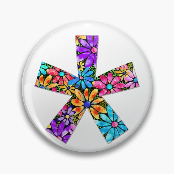 Item preview, Whimsical Colorful Asterisk Punctuation Mark Art - by Sharon Cummings designed and sold by Sharon Cummings Art.