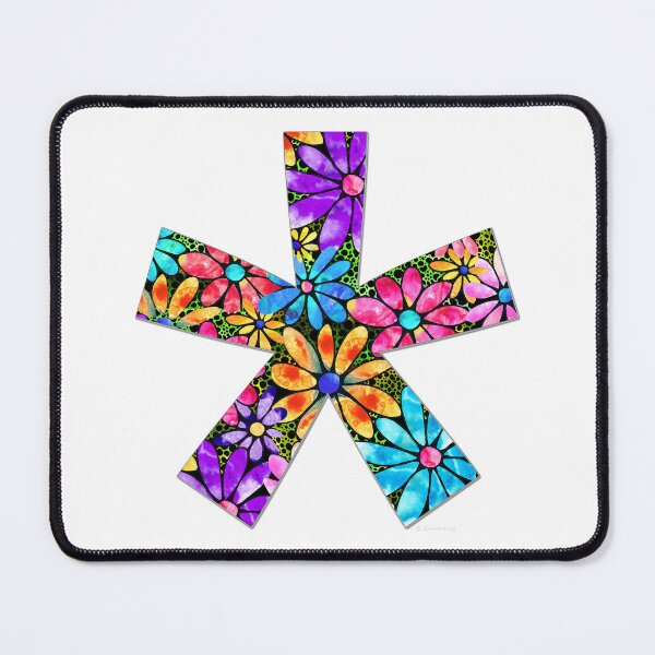 Item preview, Whimsical Colorful Asterisk Punctuation Mark Art - by Sharon Cummings designed and sold by Sharon Cummings Art.