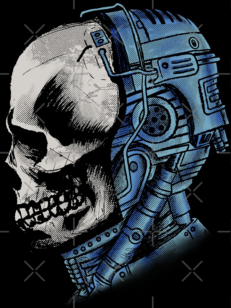 Thumbnail 7 of 7, Oversized T-Shirt, Roboskull designed and sold by TheRandomFactor.