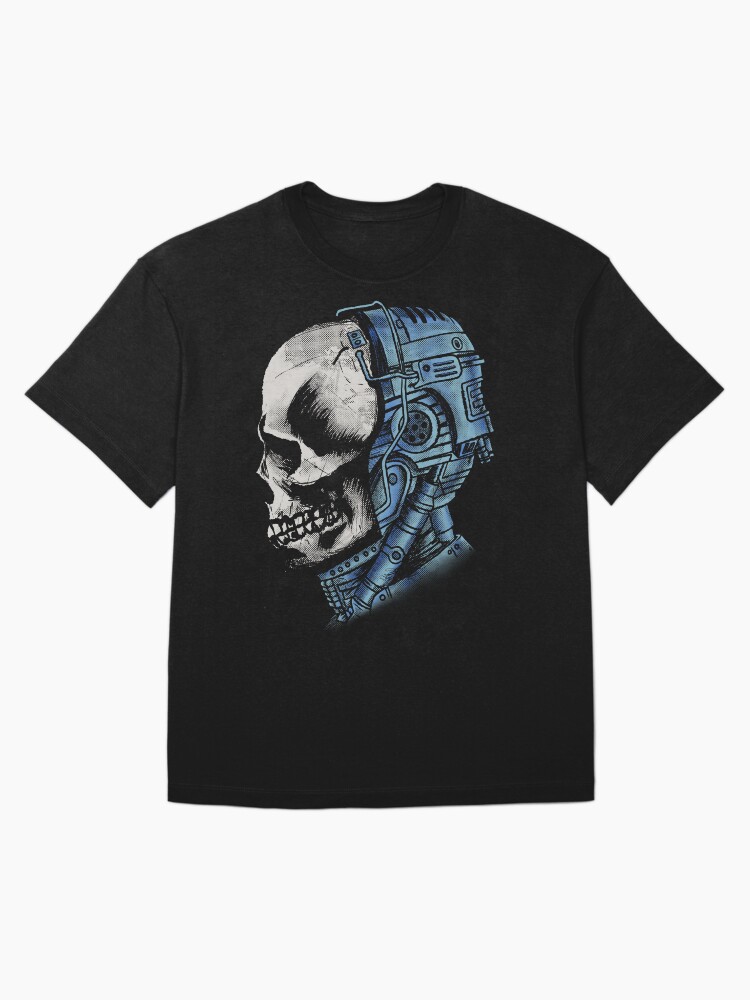 Thumbnail 3 of 7, Oversized T-Shirt, Roboskull designed and sold by TheRandomFactor.
