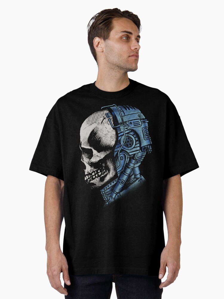 Thumbnail 1 of 7, Oversized T-Shirt, Roboskull designed and sold by TheRandomFactor.