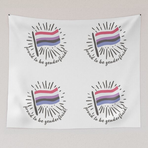 Item preview, Genderfluid Pride Love Is Love Rainbow Flag designed and sold by StickerbashCo.