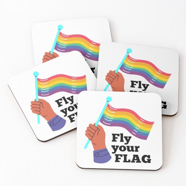 Item preview, Gay and Proud Pride Rainbow Flag Love Wins designed and sold by StickerbashCo.