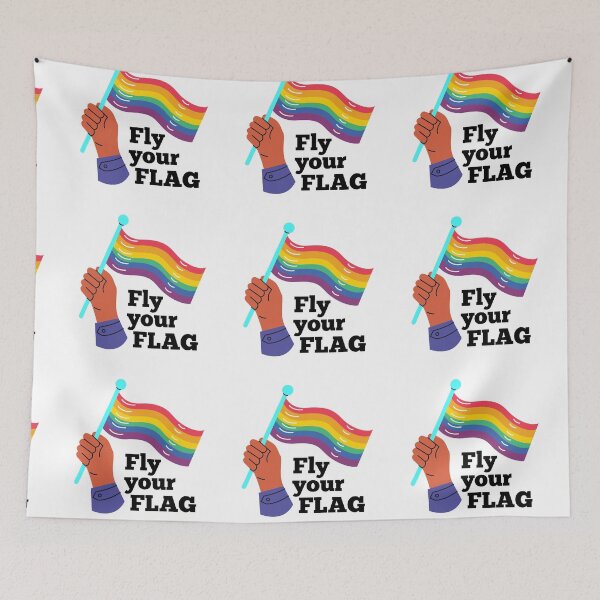 Item preview, Gay and Proud Pride Rainbow Flag Love Wins designed and sold by StickerbashCo.