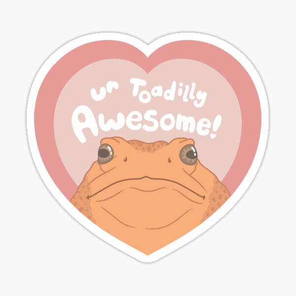Toadilly Awesome Heart <3 Sticker