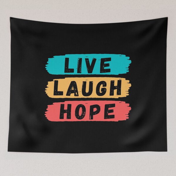 Item preview, Live Laugh Hope - Short Motivational Quote | Colorful Retro Hope Typography designed and sold by Delandor.
