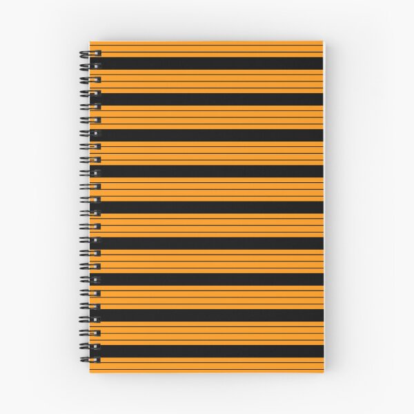 Item preview, Black And Orange Horizontal Line Striped Pattern designed and sold by Zareen Sayyed.