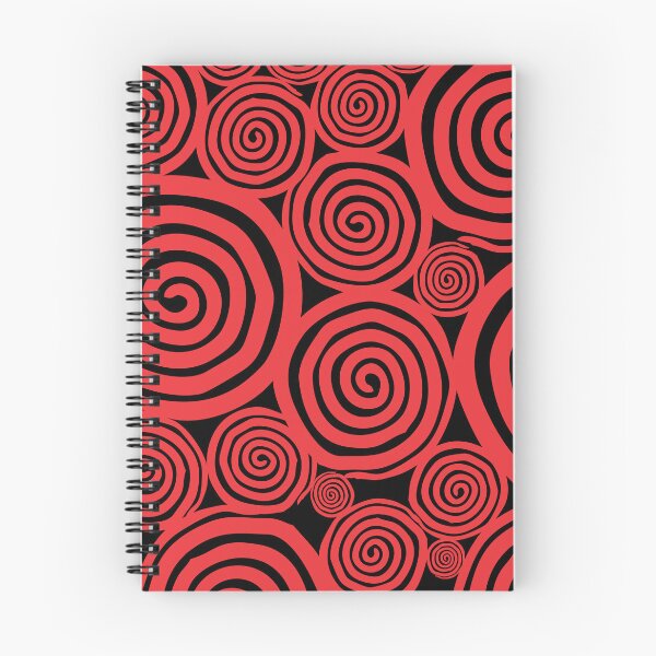 Item preview, red chaotic spiral swirls abstract design designed and sold by Sloth Machine.