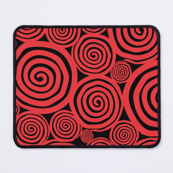 Item preview, red chaotic spiral swirls abstract design designed and sold by Sloth Machine.