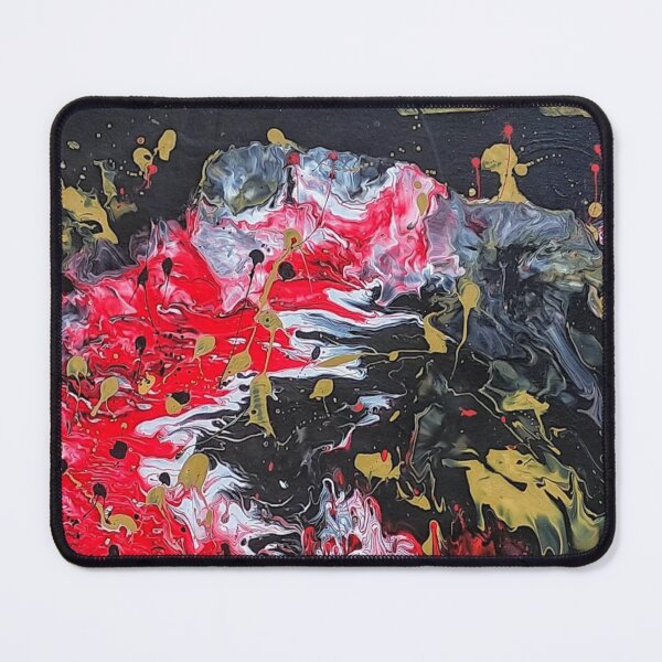 Item preview, Acrylic Pouring black red and gold designed and sold by Artandstonesgr.