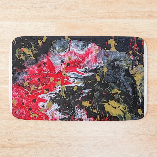 Item preview, Acrylic Pouring black red and gold designed and sold by Artandstonesgr.