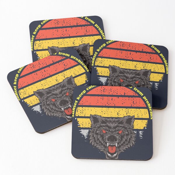 Item preview, Keep Calm And Stay Away From Problems sunset And Angry Wolf designed and sold by Cejo1.