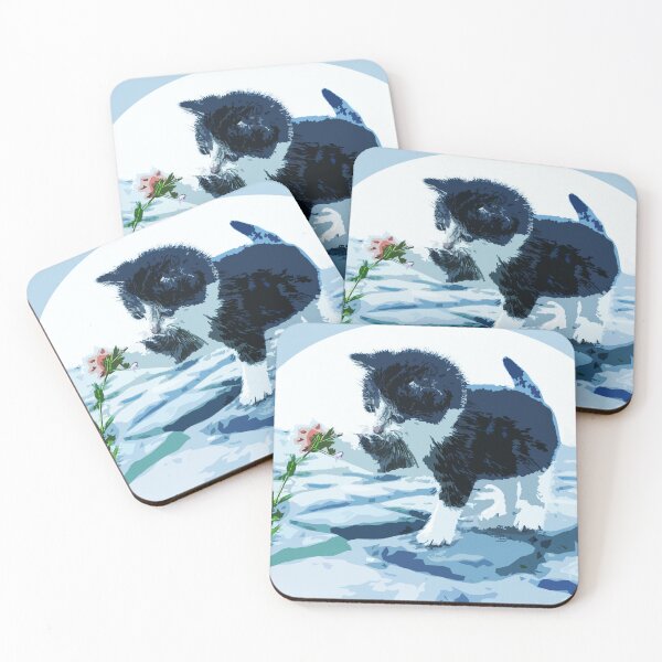 Item preview, Kitten touches Flower designed and sold by JoanNinjaHen.