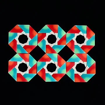 Artwork thumbnail, Origami model “Modular Octagon” by Meo Design
