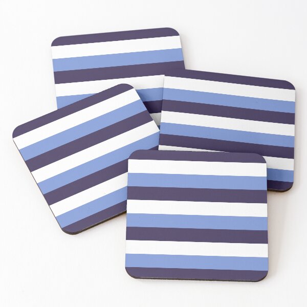 Item preview, 3 Large DANUBE  BLUE, NAVY BLUE and WHITE Horizontal STRIPES designed and sold by RachelMacht.
